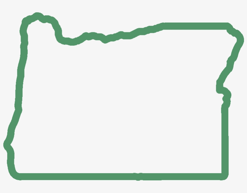 Oregon Gallery - Outline Of Oregon, transparent png download