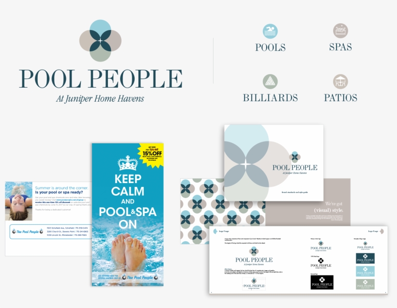 Pool People Identity And Collateral - Didot Typeface, transparent png download