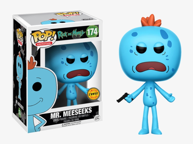 Pop Figure Rick And Morty Mr Meeseeks Chase - Mr Meeseeks Pop Vinyl, transparent png download