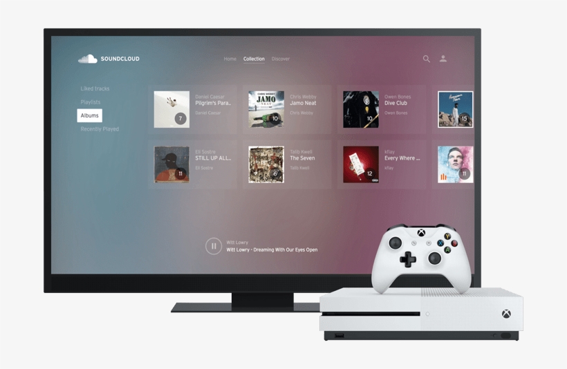 An Xbox One Is Running With The Soundcloud For Xbox - Soundcloud Xbox One, transparent png download