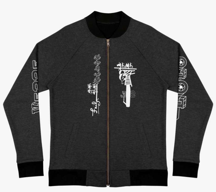 Elliott Earls "fragment" Bomber Jacket Front In Heather - Flight Jacket, transparent png download