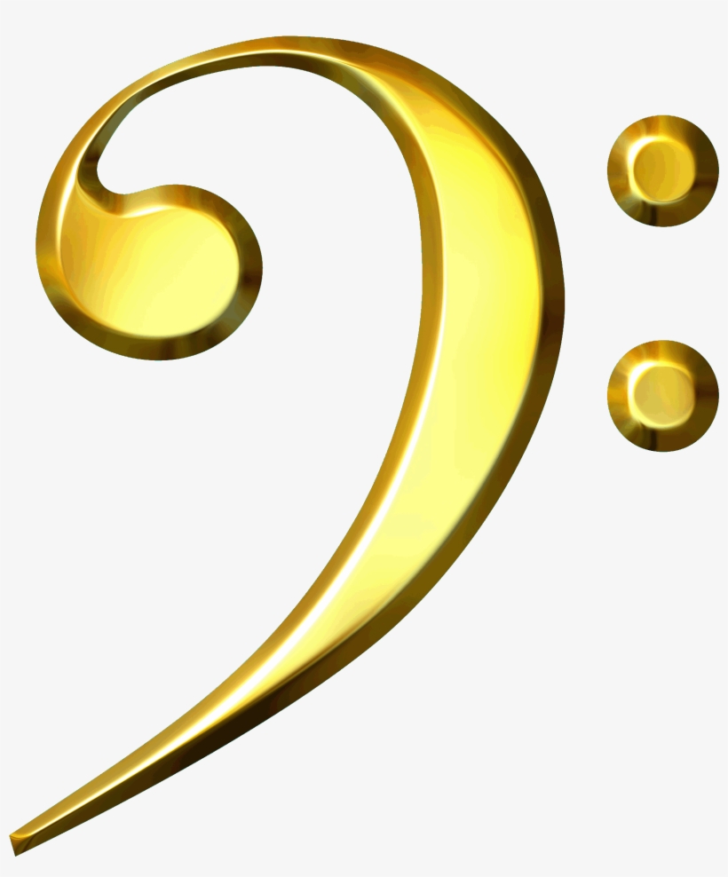 Download Gold Bass Clef Clipart Clef Stock Photography - Gold Bass Clef Png, transparent png download
