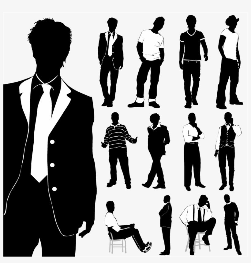 Stock Model Clip Art Men S Silhouette - Mens Silhouette, transparent png download