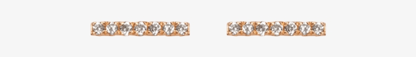 Midi White Diamond Bar Earring - Tan, transparent png download