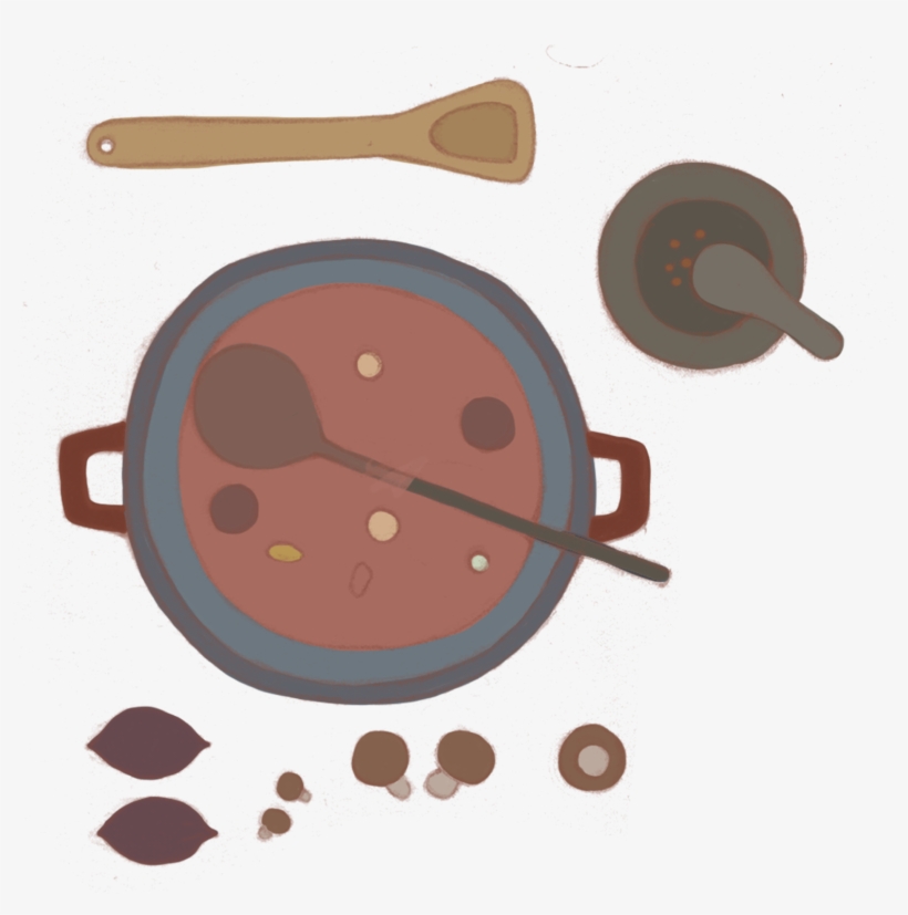 Hand Painted Stockpot Purple Potato Mushroom Png And - Chocolate, transparent png download