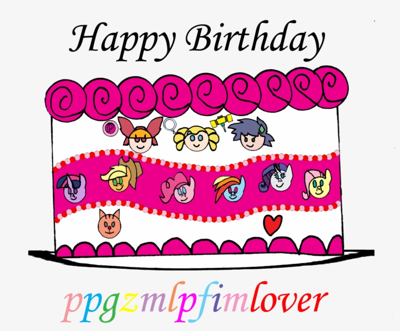 Image For Free Birthday Cake With Colorful Flowers - Happy Birthday, transparent png download
