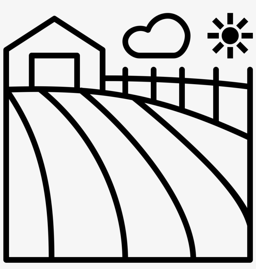 Pick Your Own Produce - Easy Drawing Of Farmland, transparent png download