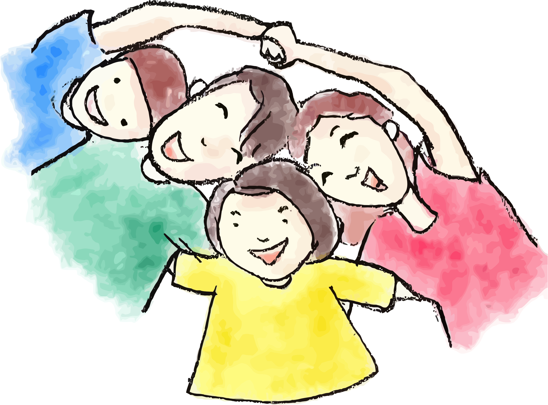 Clipart Freeuse Charcoal And Watercolor Icons Free - Watercolor Family Png (2320x1716), Png Download