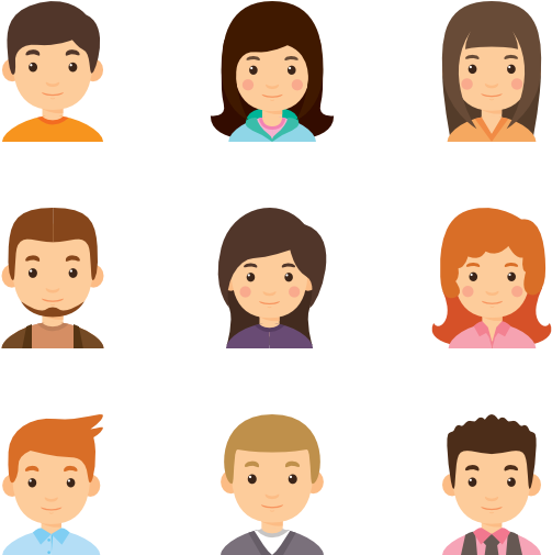 Young Avatar Collection - Avatar Icon (600x564), Png Download