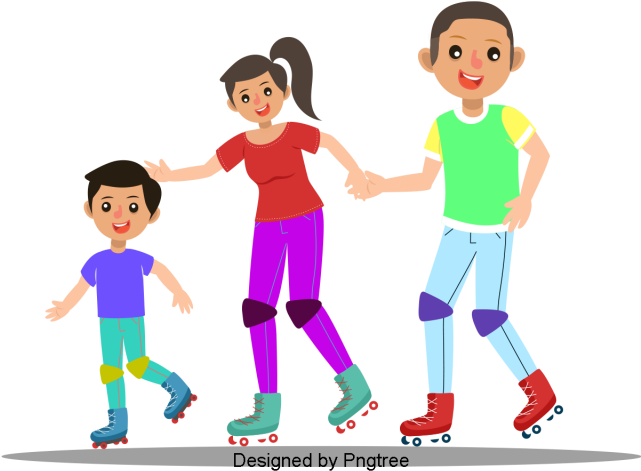 Beautiful Cartoon Lovely Hand Painted Love Happy Family - Toddler (640x640), Png Download