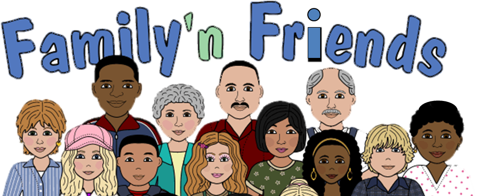 Banner Black And White Library Collection Of Black - Friends And Family Clipart (1004x449), Png Download