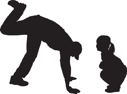 Clipart Royalty Free Stock Family Clipart Silhouette - Silhouette (540x399), Png Download