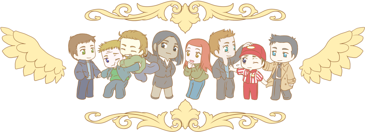 Clip Art Download Angel By Mugenmusouka On Deviantart - Supernatural Angel Family Fanart (1280x472), Png Download