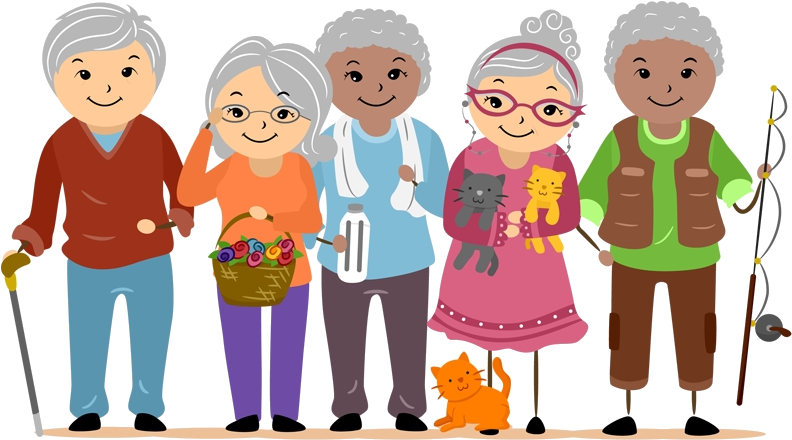 Older Adults Clip Art (825x448), Png Download