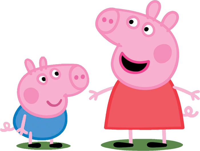 Peppa Pig Mini Figurine Set (700x529), Png Download
