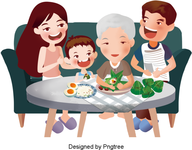 Simple Cartoon Hand-painted Family Design, Simplicity, - 端午 节 快乐 图片 (640x640), Png Download
