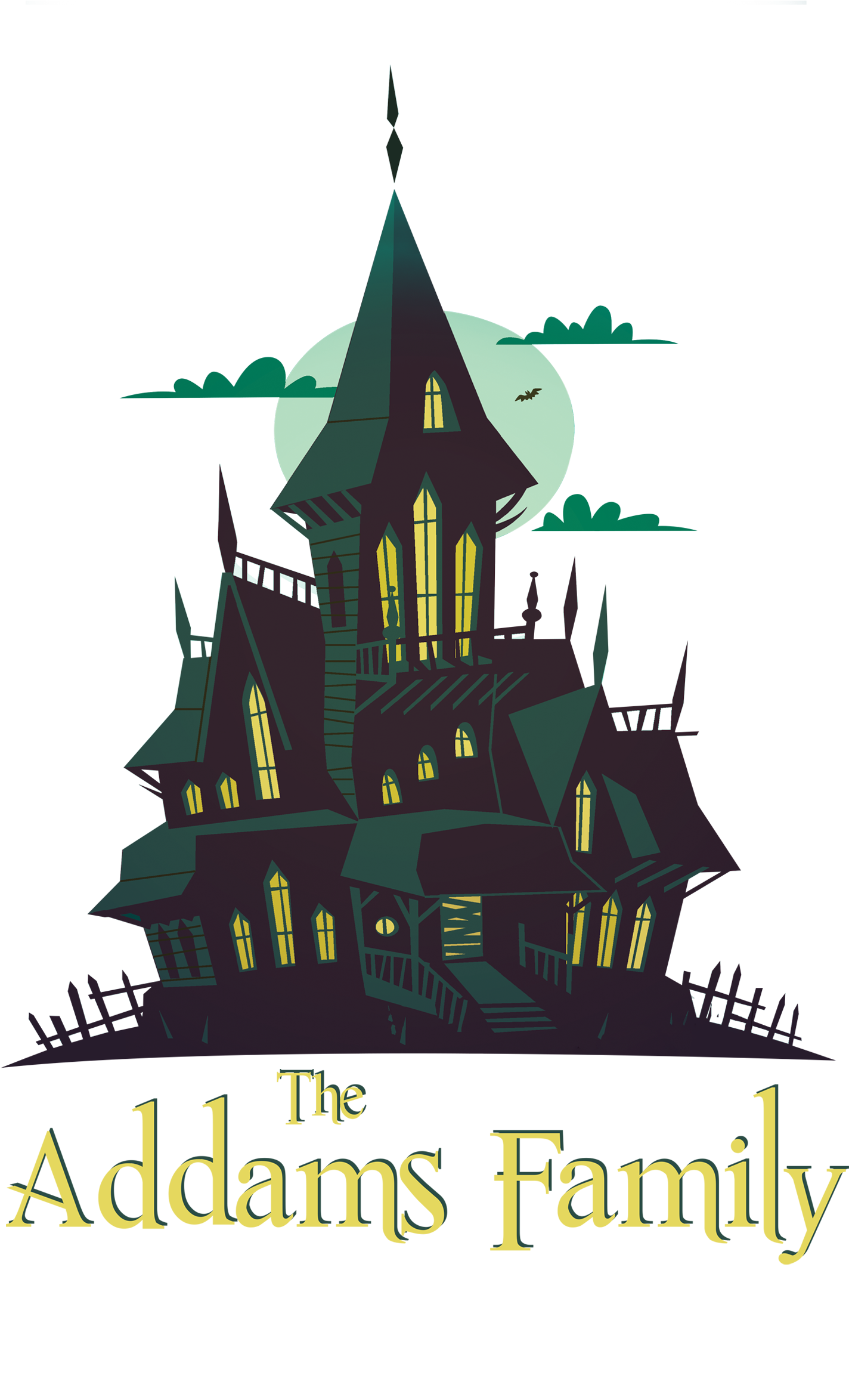 Moses Lake High School Presents The Addams Family Png - Haunted Halloween Manor Journal: 365 Day Journal Diary (1800x2400), Png Download