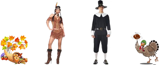 What To Wear - Pilgrim And Indian Clothes (550x225), Png Download
