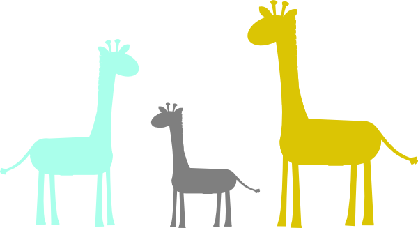 Baby Family Clip Art At Clker Com - Giraffe Family Clipart (600x327), Png Download