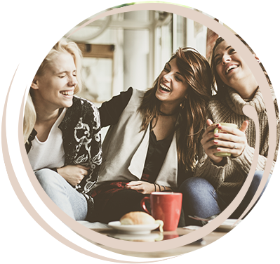 Kiedyś I Dziś - Girls Having Fun Laughing (409x385), Png Download