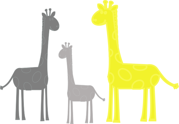 Baby Family Clip Art At Clker Com - Giraffe Family Clipart (600x416), Png Download