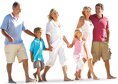 Family Walking Png - Soniq F40fv17c 40 (411x294), Png Download