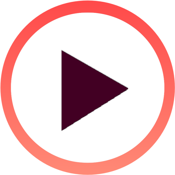 Play Button, Play Icon, Button, Orange Gradient Circle - Play Button Icon Png (640x640), Png Download