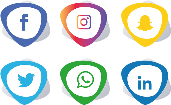 Download Social Media Icons Set - Facebook Instagram Whatsapp Png ...