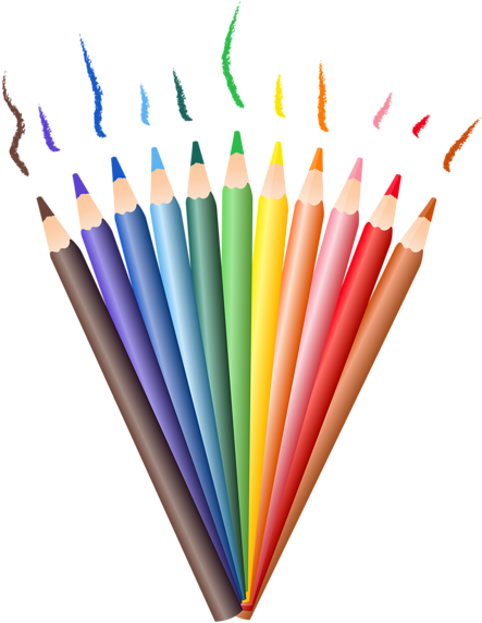 Pencil Png Clipart - Color Pencil Drawing Png (464x600), Png Download