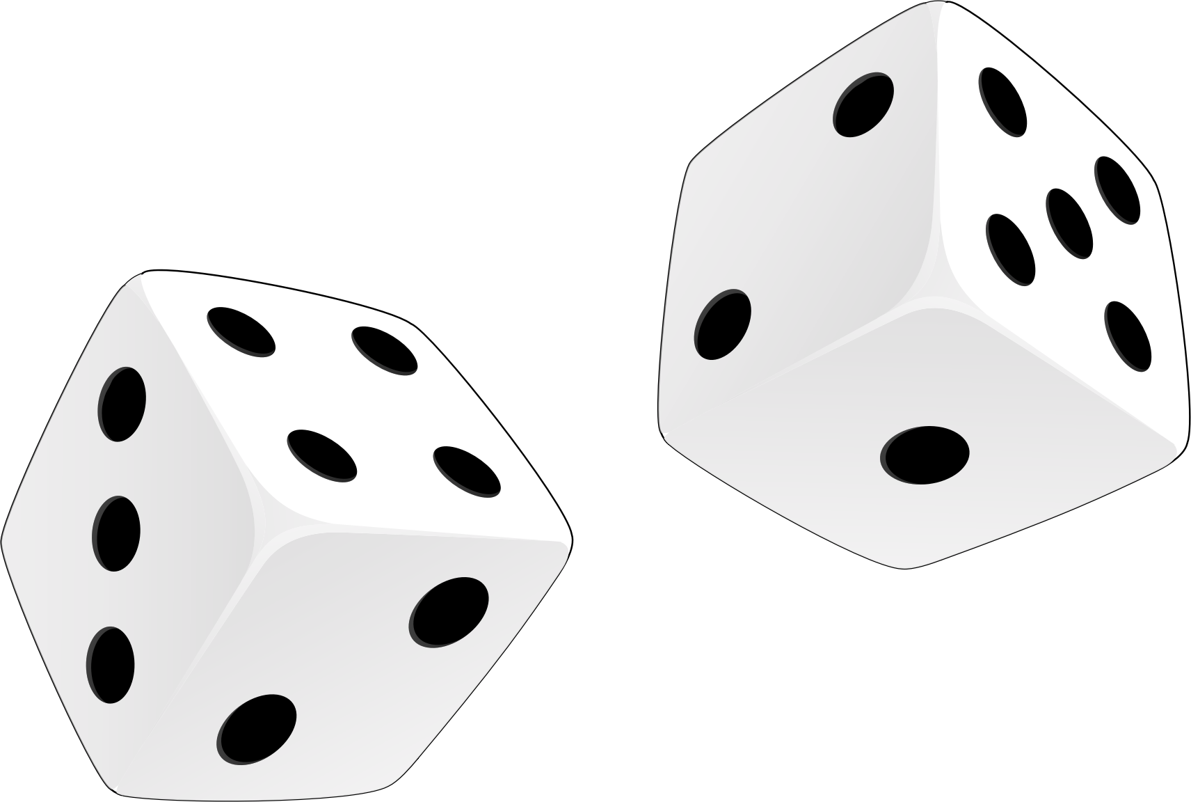 Dice Png Transparent - Dices Clipart (1712x1152), Png Download