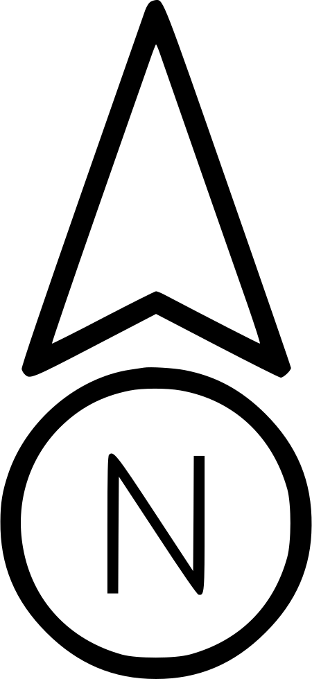 Arrow North Direction - North Arrow Png (450x980), Png Download