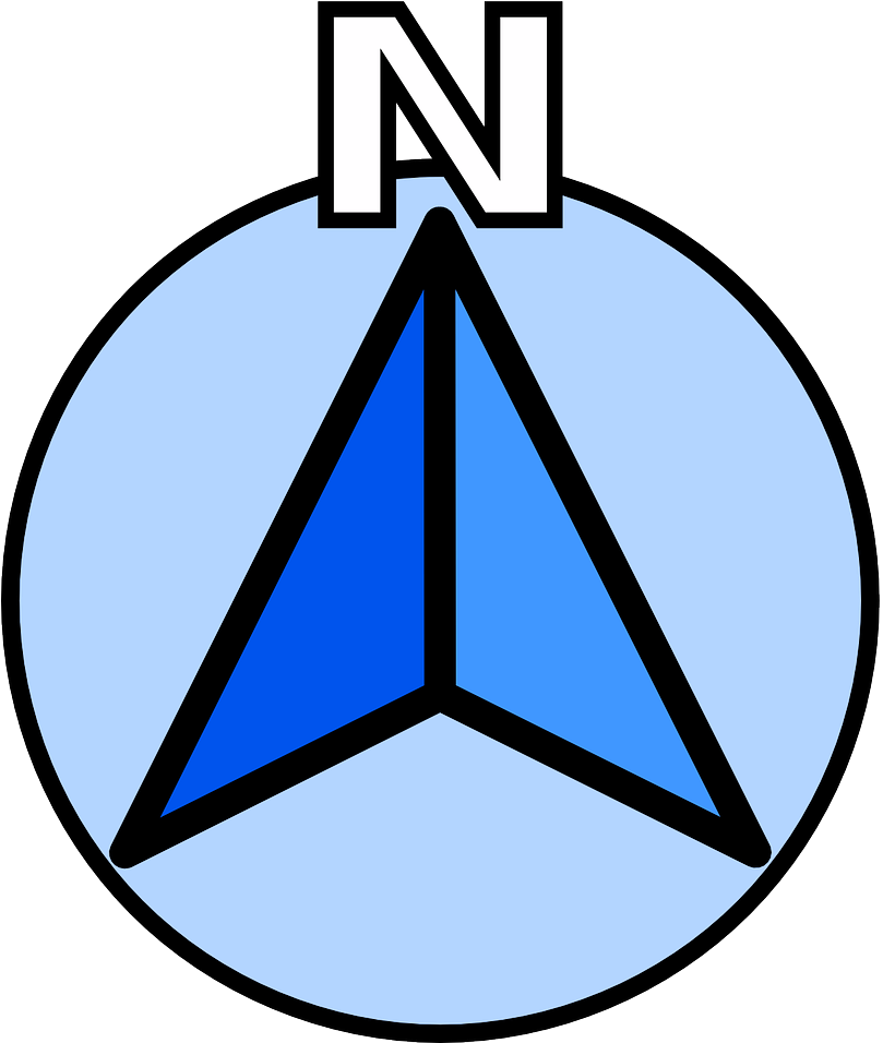 Red North Arrow - Northclip Art (1280x955), Png Download