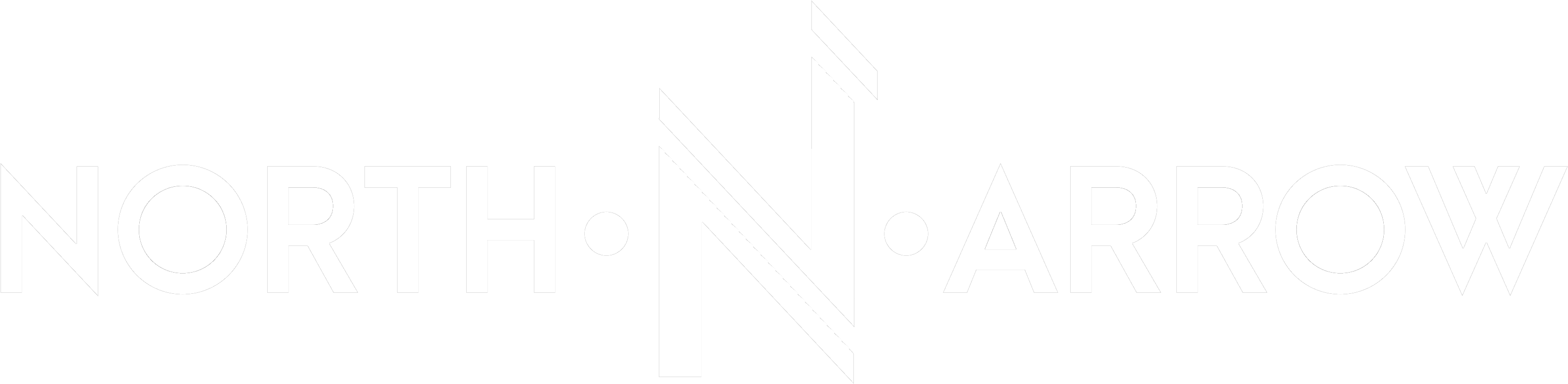 North Arrow Creative - North Arrow White Png (4600x1000), Png Download