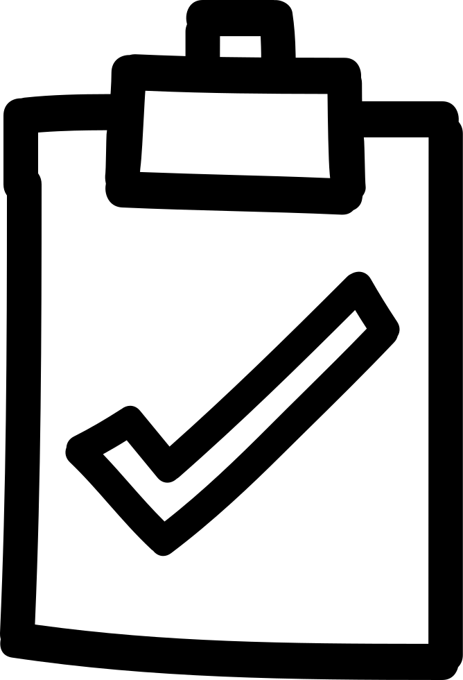 Clipboard With Checkmark Hand Drawn Symbol Logo - Icon Procedures (400x400), Png Download
