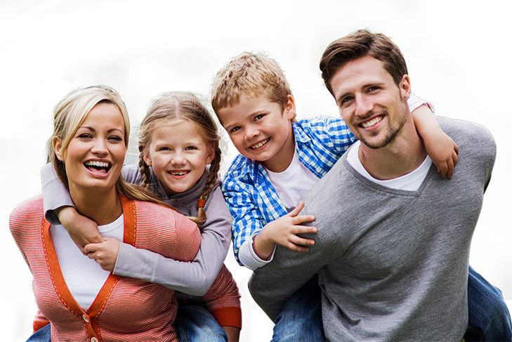 Picture Of A Happy Family (729x487), Png Download