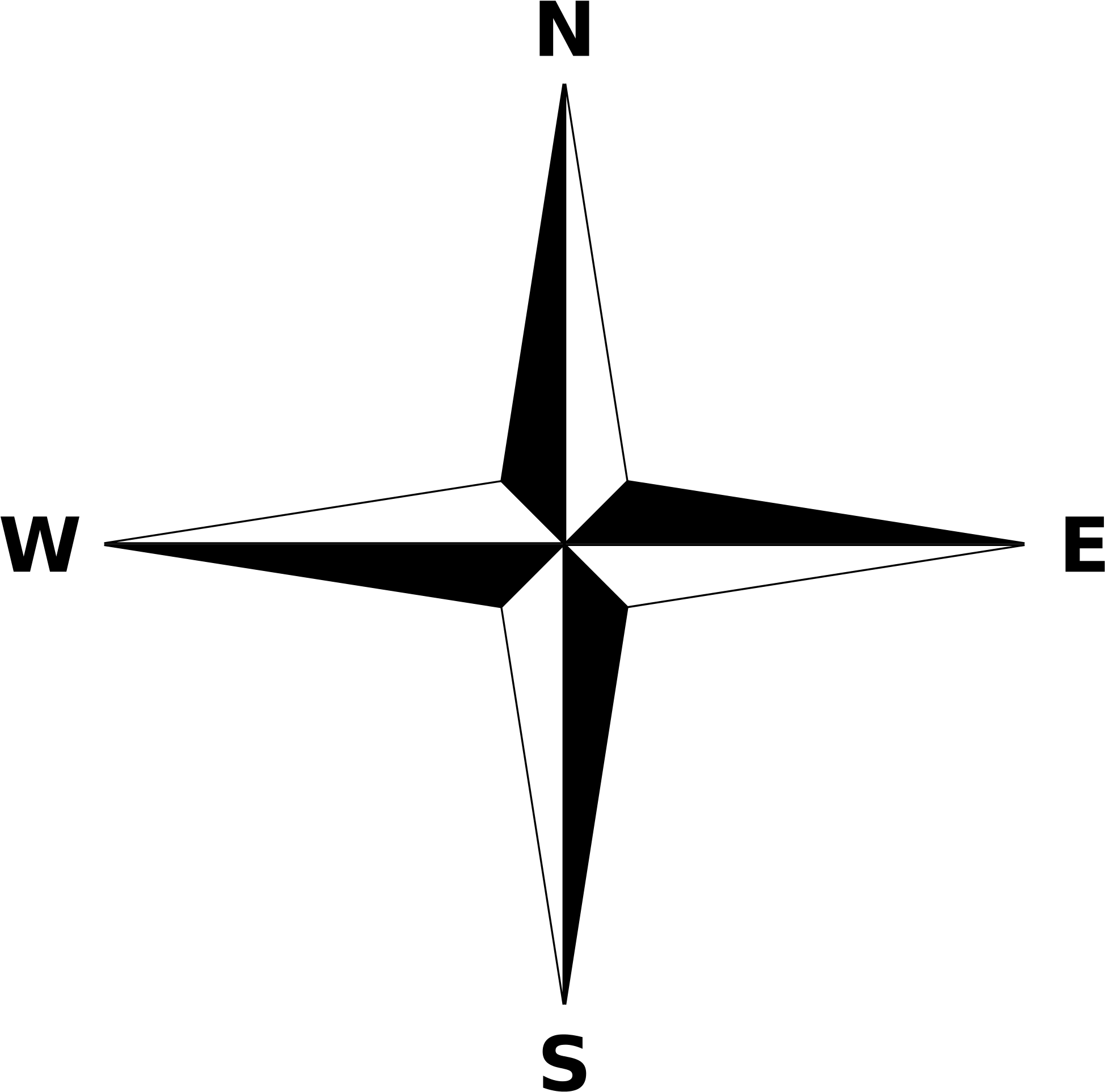 Transparent Stock Arrows Drawing Compass Simple North East South West 