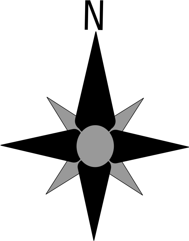 North Arrow Symbol Clipart Best - Compass Rose North Arrow (731x800), Png Download