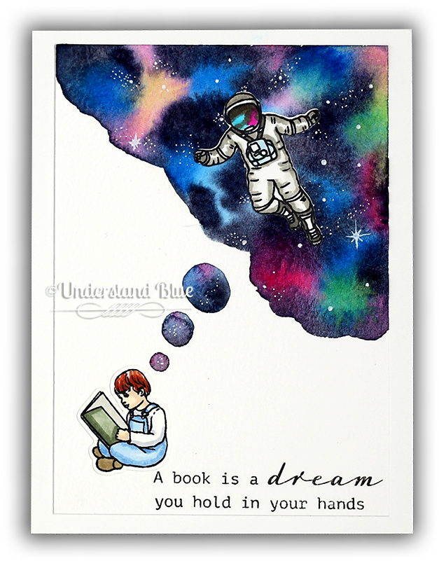 Book Dreams Watercolor Card By Understandblue - Handmade Cards (650x814), Png Download