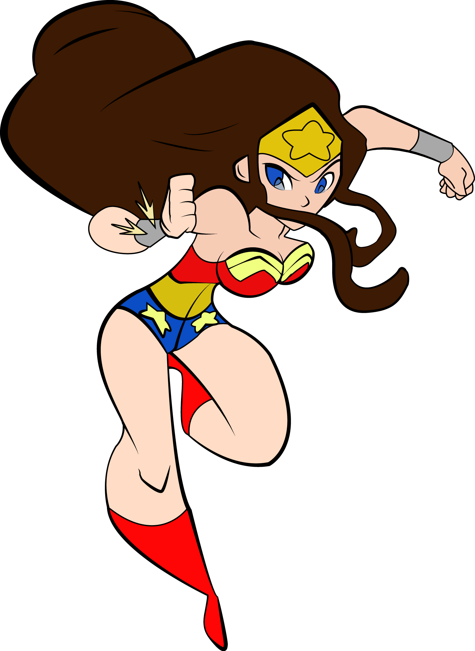 Wonder Woman By Lemongue On Deviantart Image Library - Wonder Woman Vector Png (1603x2198), Png Download