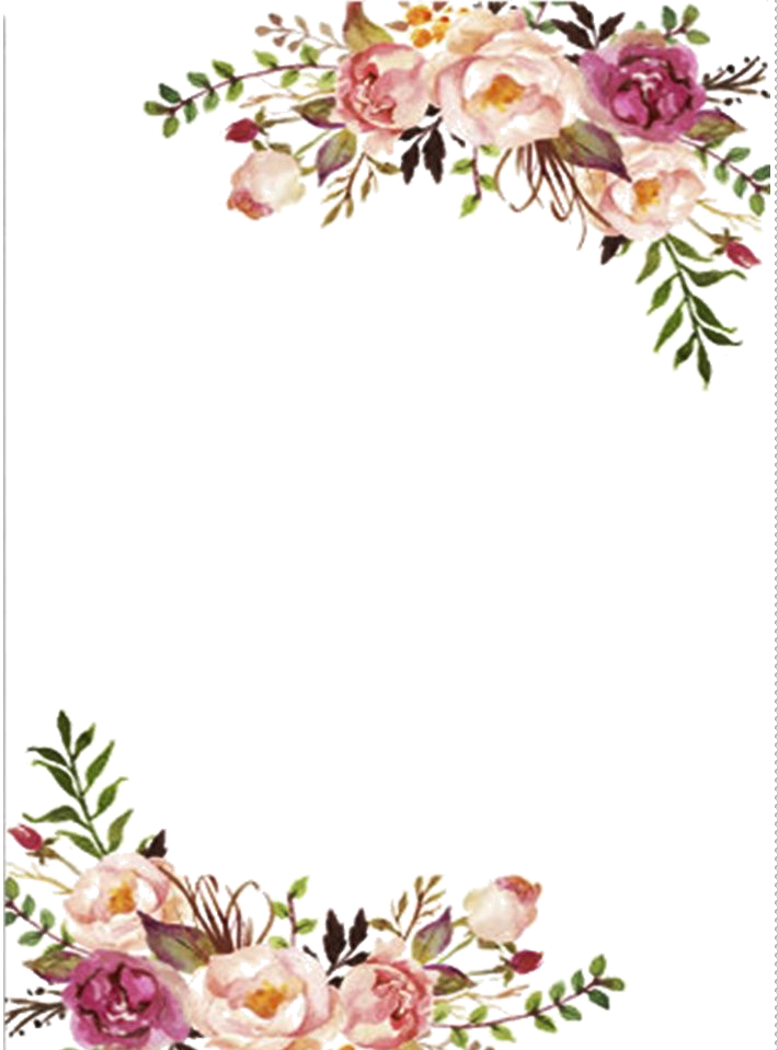 @çikolatadenizi - Floral Wedding Invitation Border (710x959), Png Download