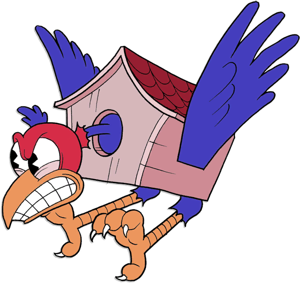Wally Warbles-triggered - Cuphead Wally Warbles Clock (693x583), Png Download