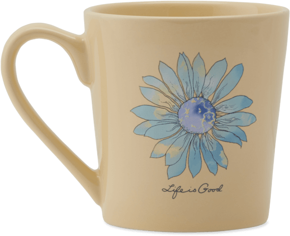Watercolor Daisy Everyday Mug - Life Is Good Everyday Mug (570x570), Png Download