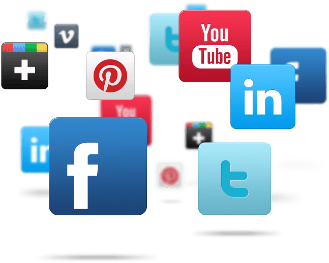 Social Media Logos - Social Media Wallpaper Png (804x560), Png Download