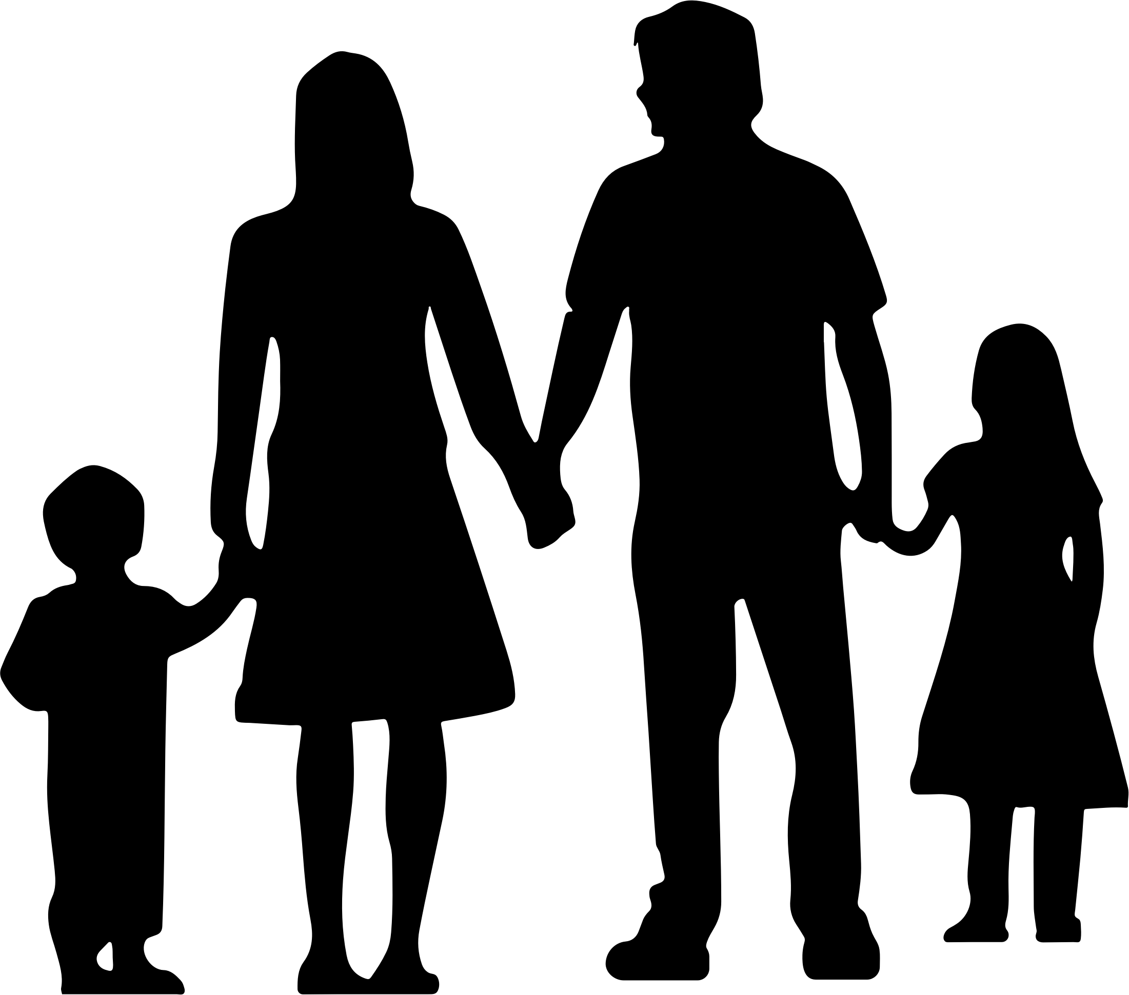 This Free Icons Png Design Of Nuclear Family Silhouette (2201x1941), Png Download