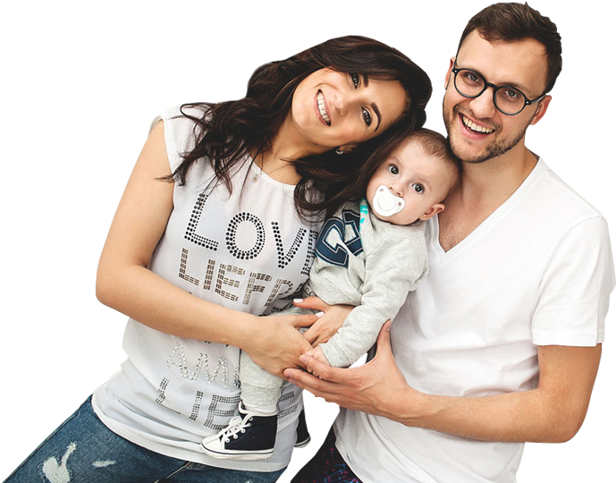 Family Shopping Png Download - Happy Family With Baby Png (700x540), Png Download