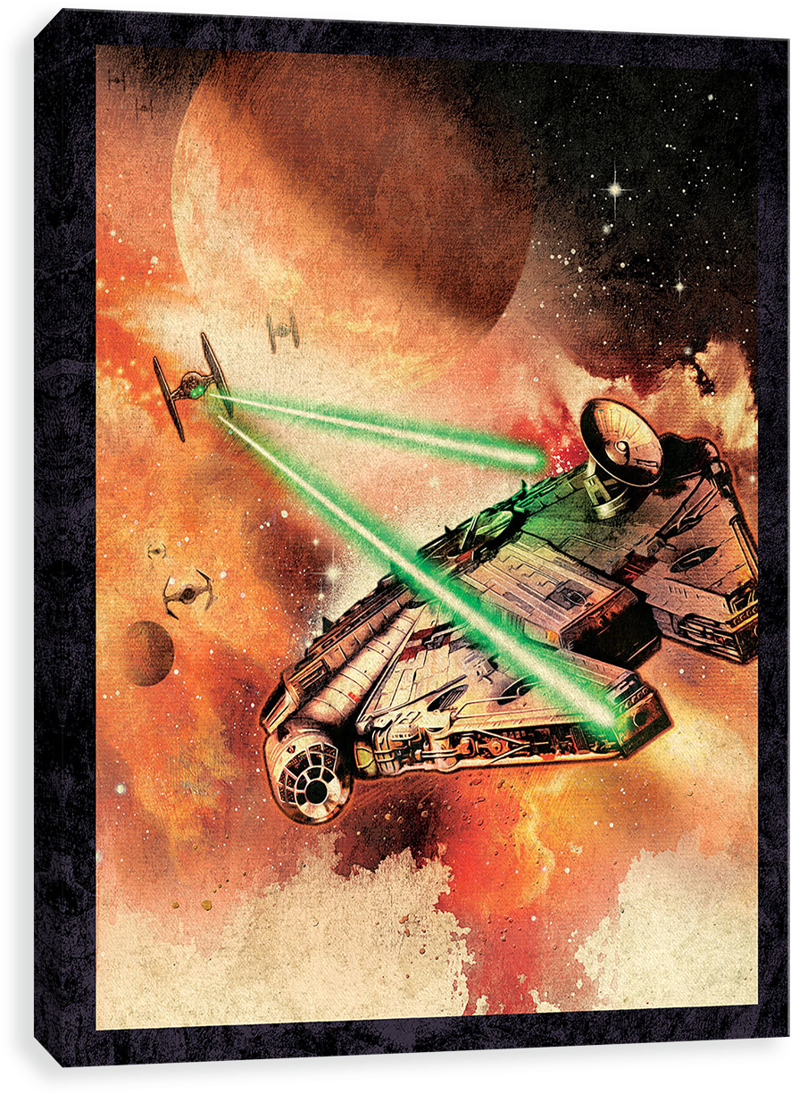 Millennium Falcon - Star Wars Millennium Falcon Painted (1280x1280), Png Download
