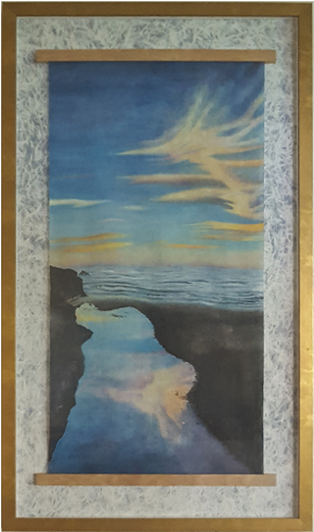 Watercolor Painting On Silk Of Pudding Creek On Mendocino - Watercolor Painting (500x500), Png Download