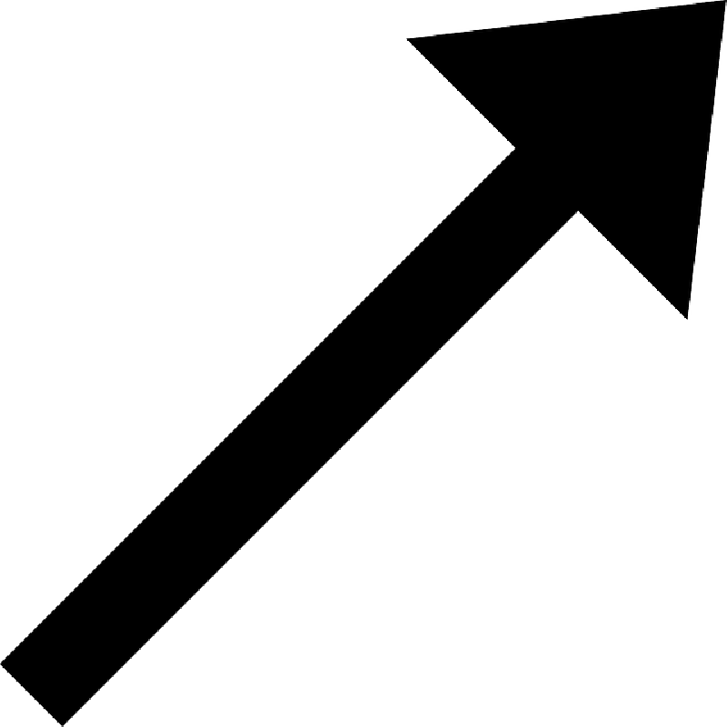 Right, Simple, Small, North, Arrow, - Flecha Diagonal Png (800x800), Png Download