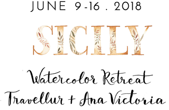 Travellur Retreat Ana Watercolour Sicily Image2 - Calligraphy (807x306), Png Download
