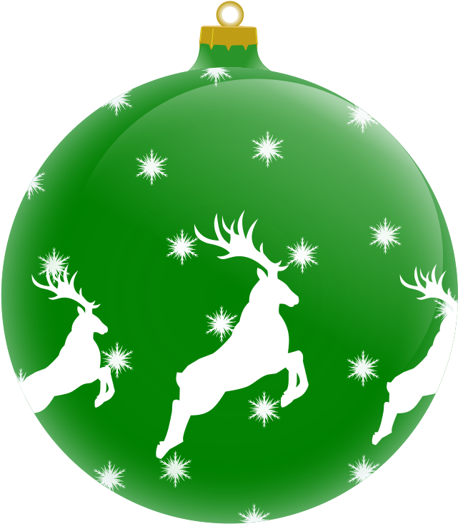 Christmas Ornaments Clipart - Green Christmas Shower Curtain (800x800), Png Download